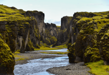 The Dreamlike Canyon Of Fjaðrárgljúfur In Iceland.