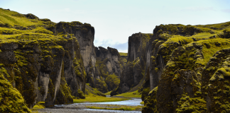 The Dreamlike Canyon Of Fjaðrárgljúfur In Iceland.