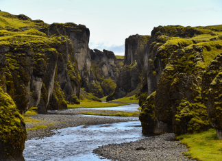 The Dreamlike Canyon Of Fjaðrárgljúfur In Iceland.